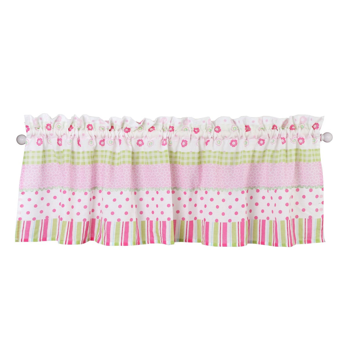 Greta Floral Stripe Pink Real Patchwork Cotton Reversible Quilt