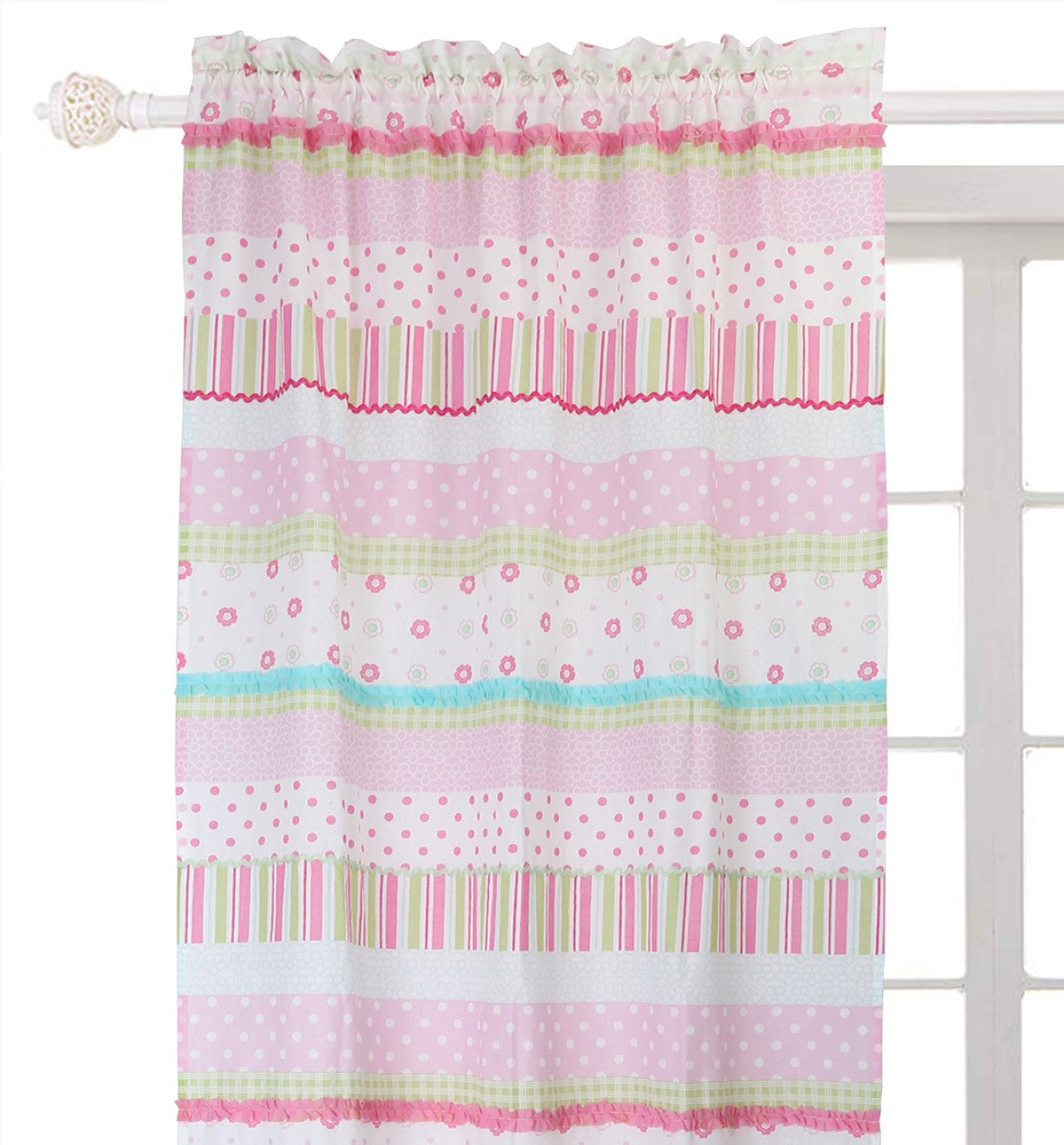 Pink and White Polka Dot Curtains - Paris, Fashion - Pink Curtains - Girls Custom Size Window Curtain shops Panels #225