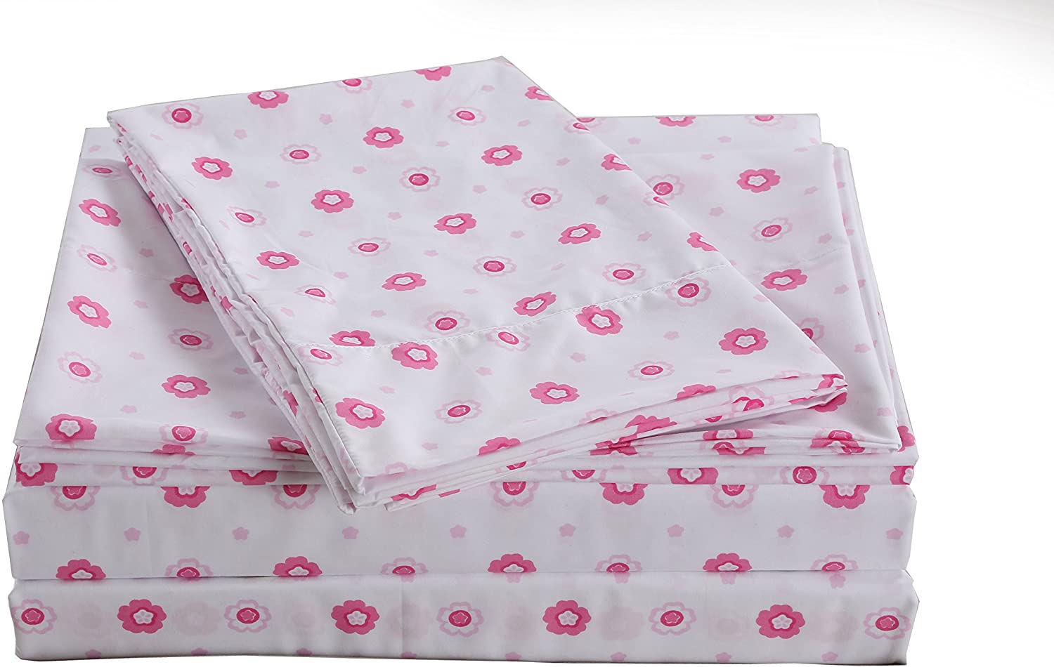 Greta Floral Stripe Pink Real Patchwork Cotton Reversible Quilt