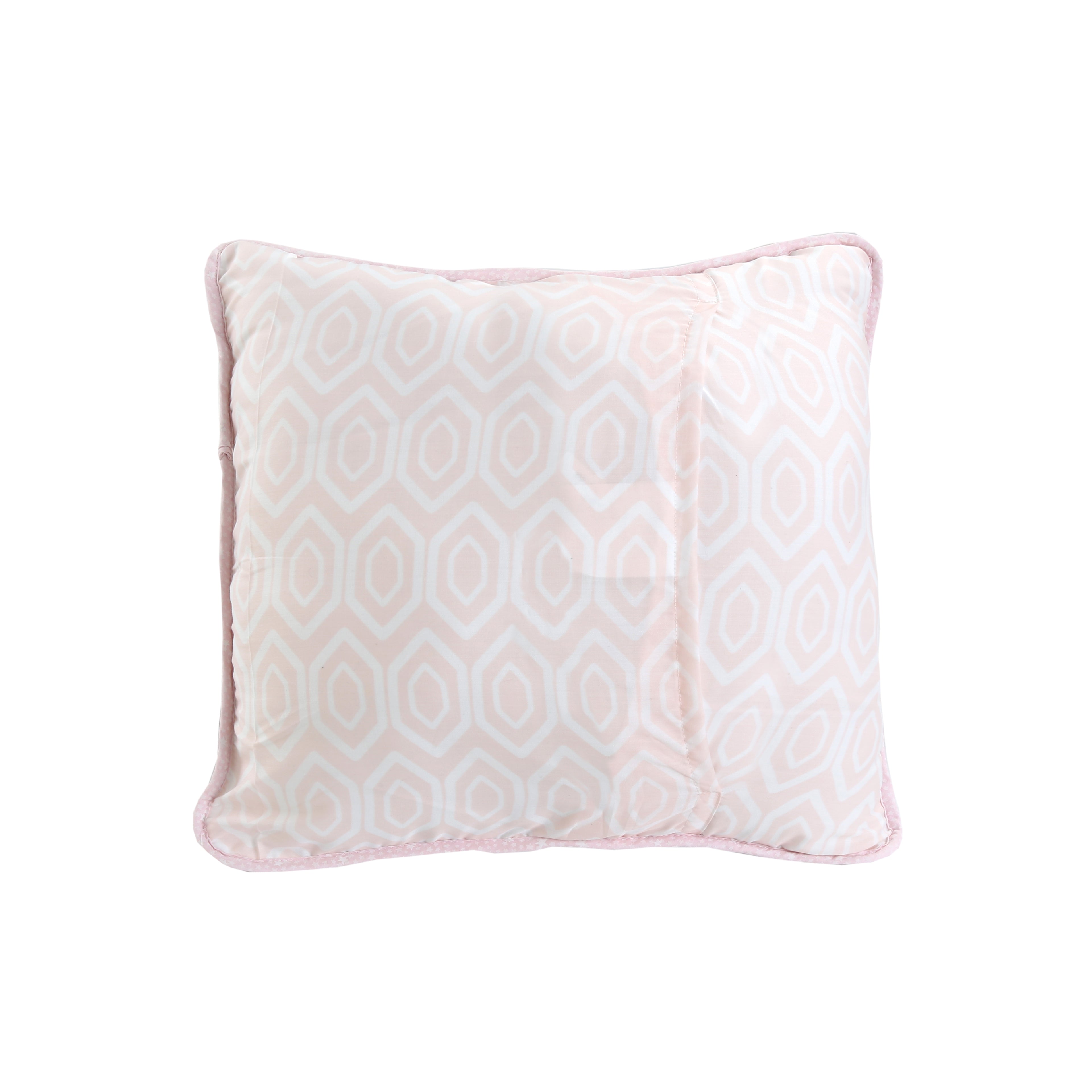 Pretty in Pink Girly Ruffle Star Stripped Square D cor Throw