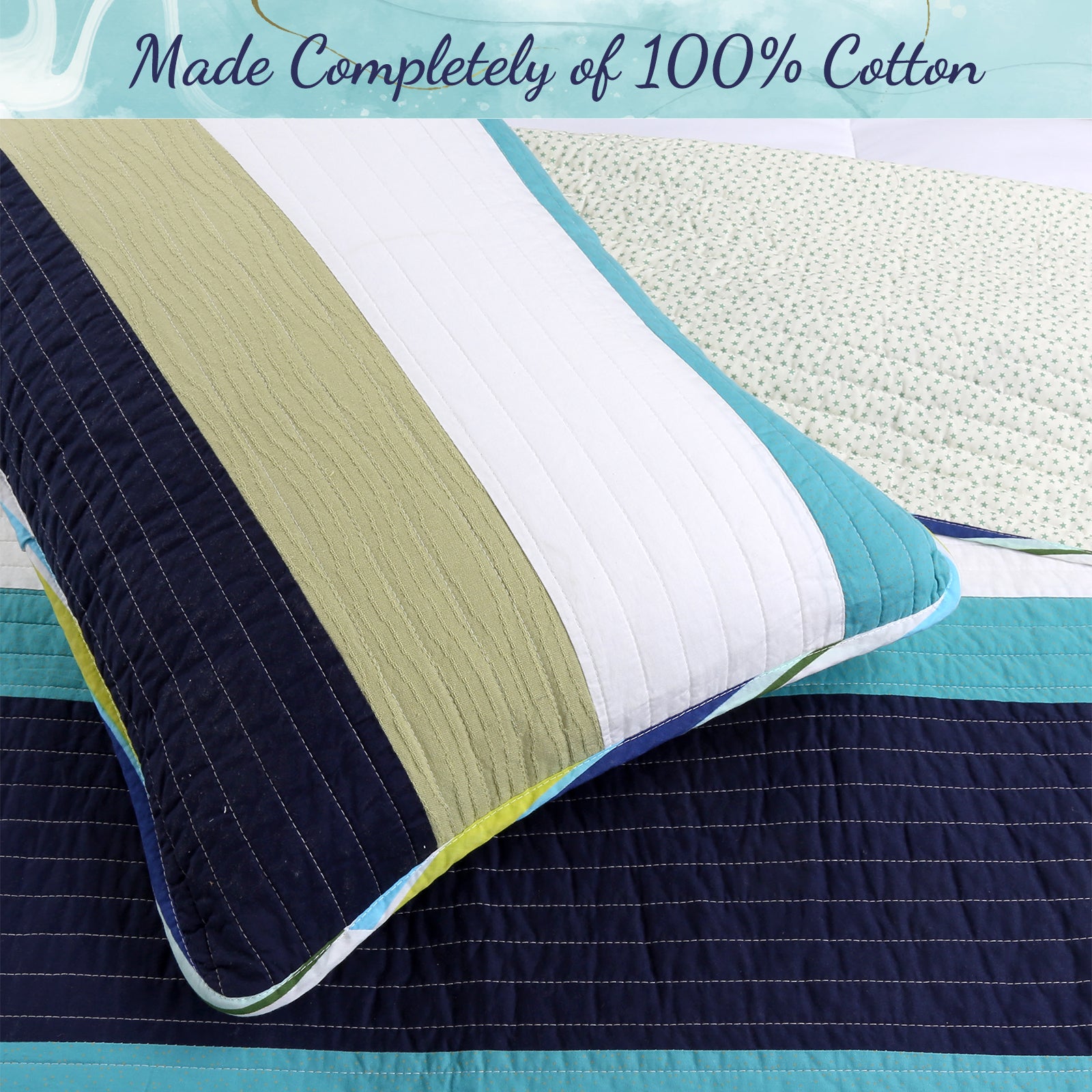 Aquamarine Stripe Baby outlet Blanket