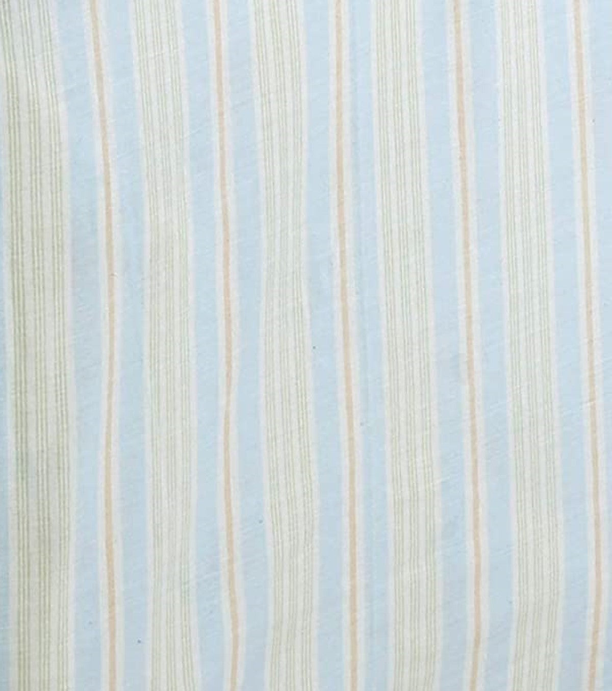 Tailored Bed Skirt Light Blue Green Yellow White Striped Cotton